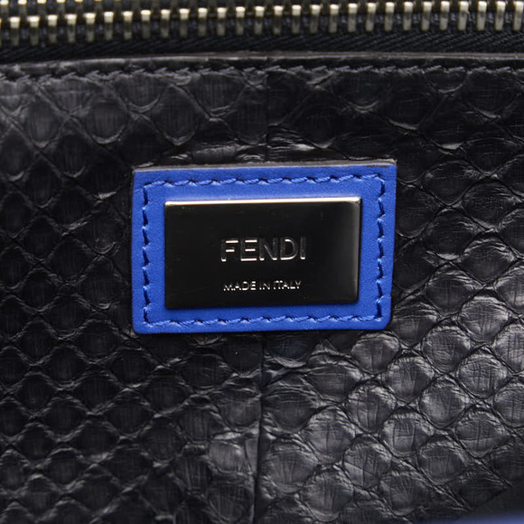 Fendi Peekaboo Monster Eyes Handbag Shoulder Bag 2way Navy Leather - Picture 8 of 8